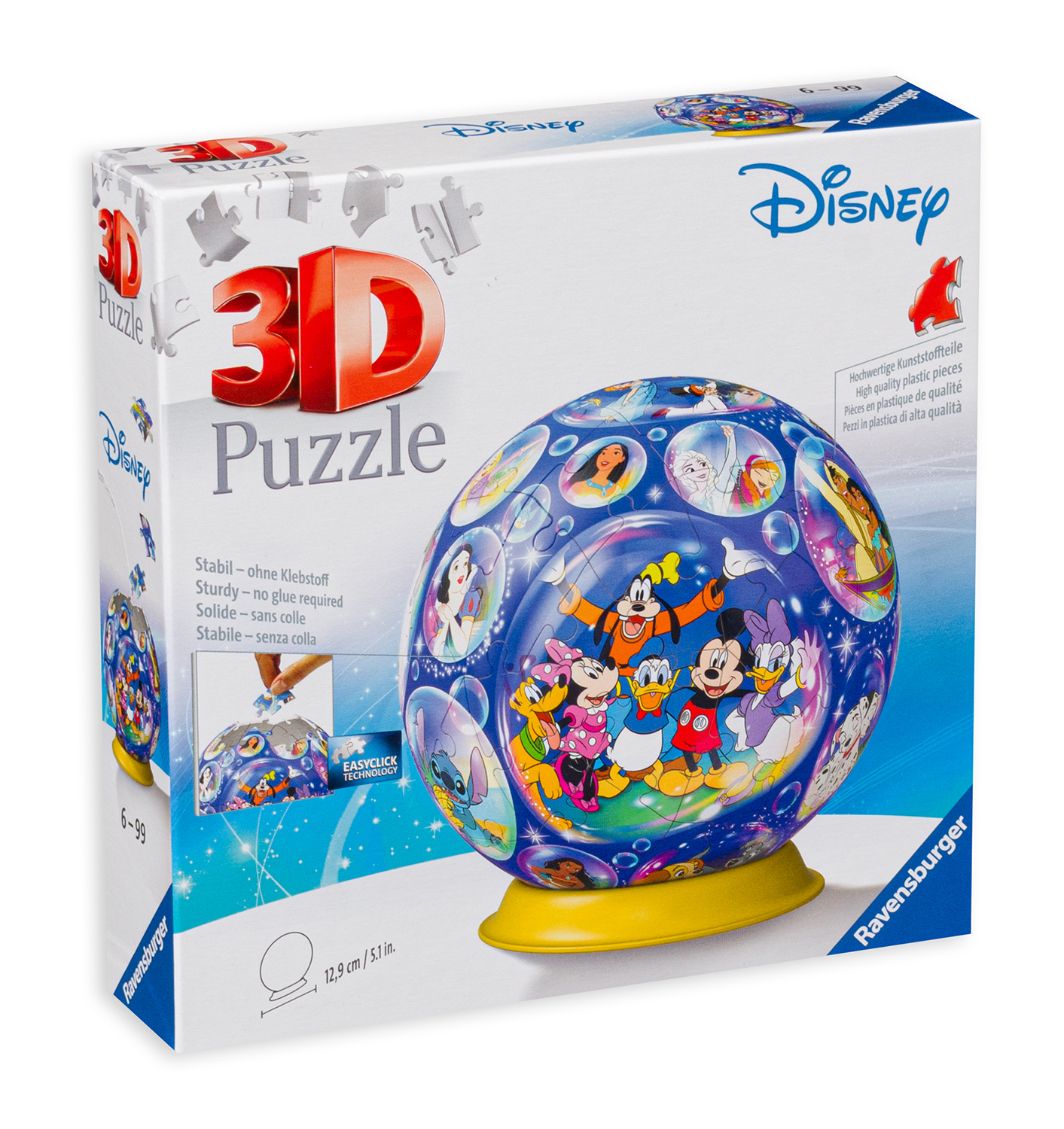 Puzzle 3D Ravensburger din 72 de piese - Personajele Disney