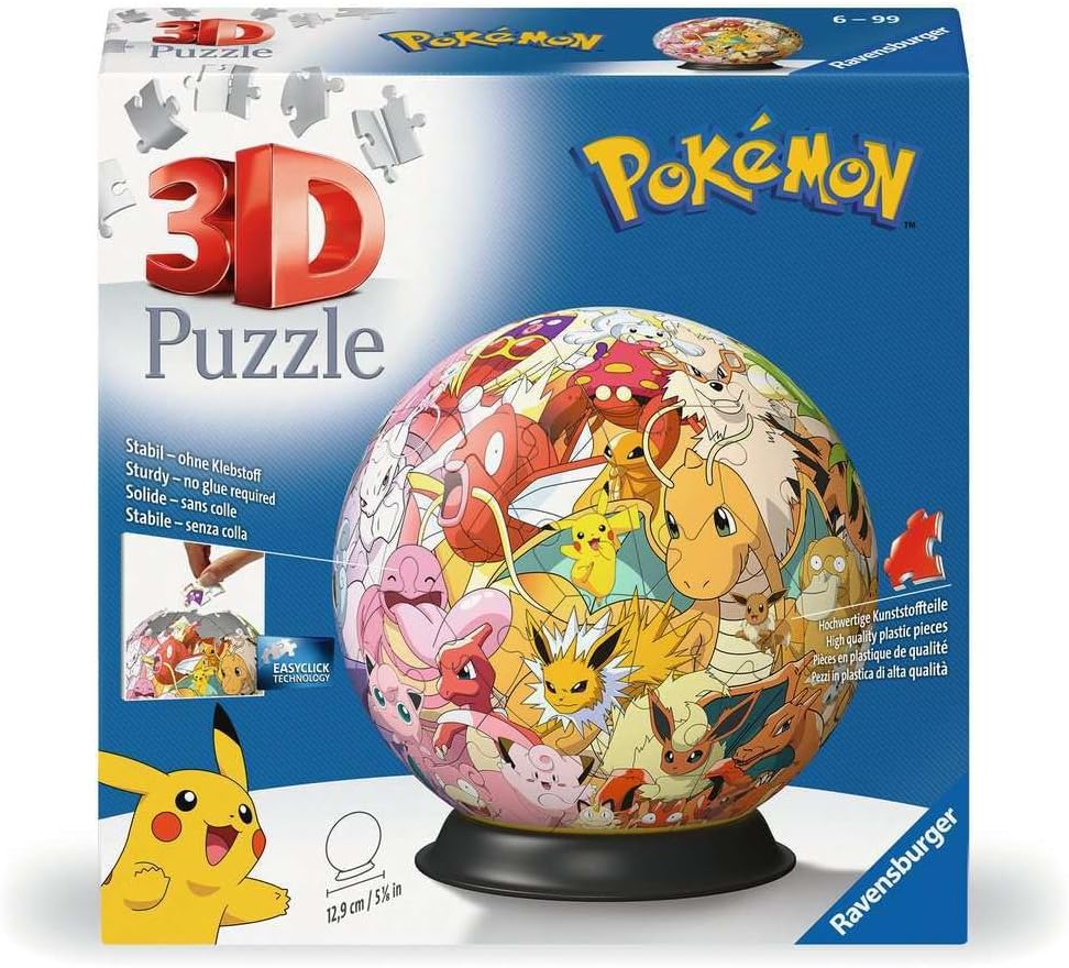 Puzzle 3D Ravensburger din 72 piese - Personaje Pokémon