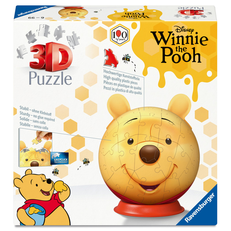 3D Puzzle  Ravensburger din 72 piese - Winnie the Pooh