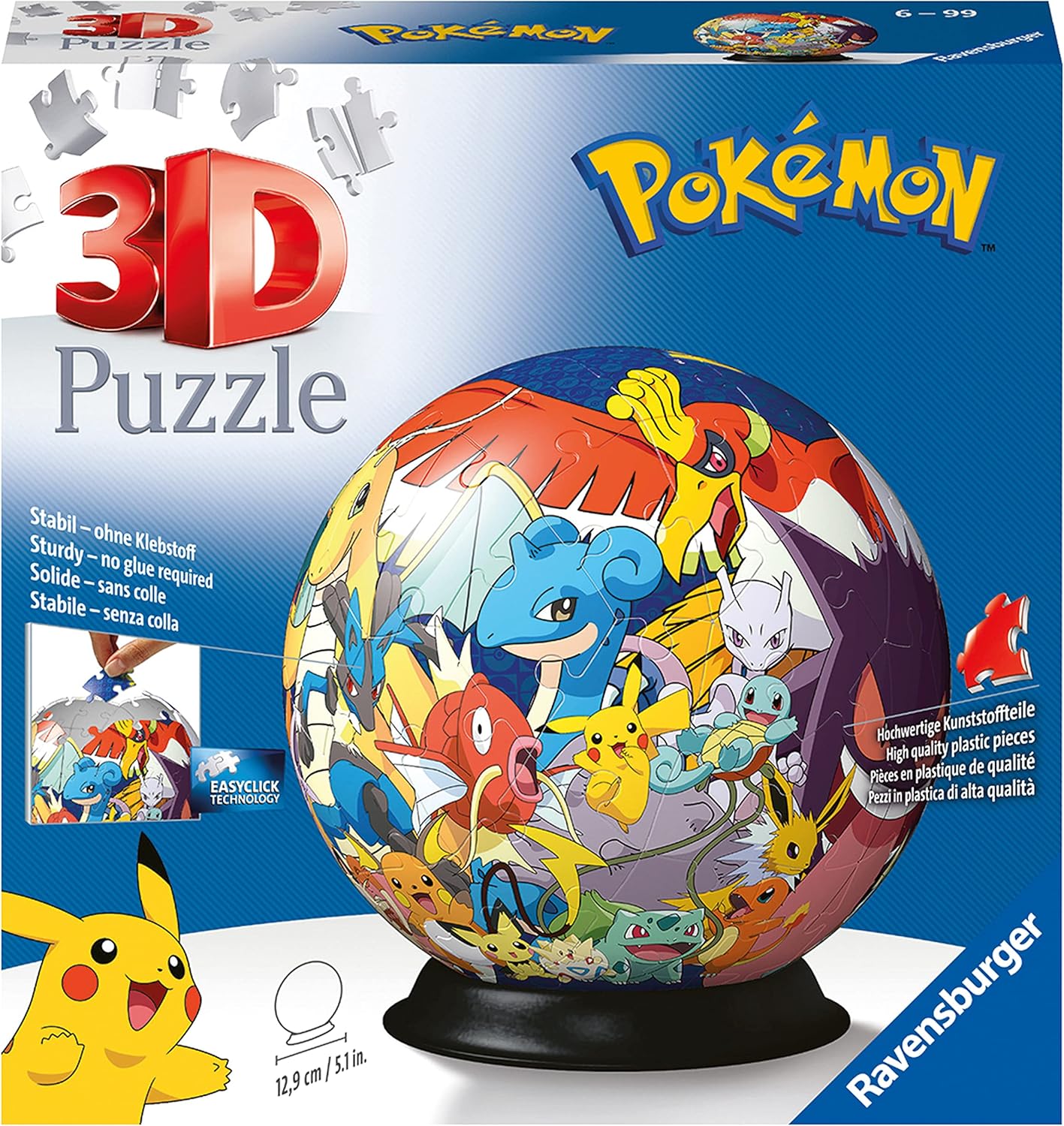 3D Puzzle Ravensburger din 72 piese - Pokemon