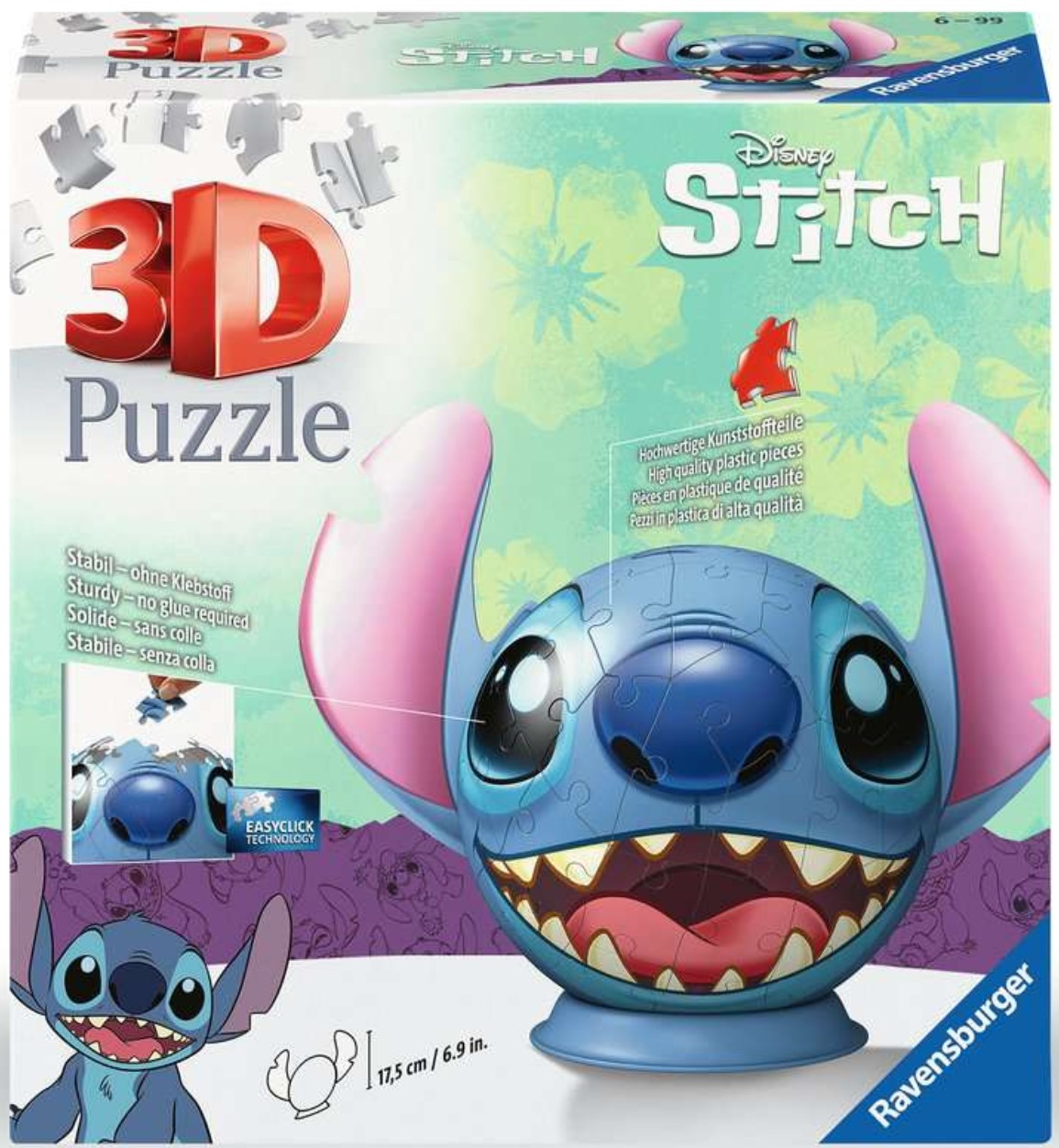 3D Puzzle Ravensburger din 72 piese - Cusă-te cu urechi