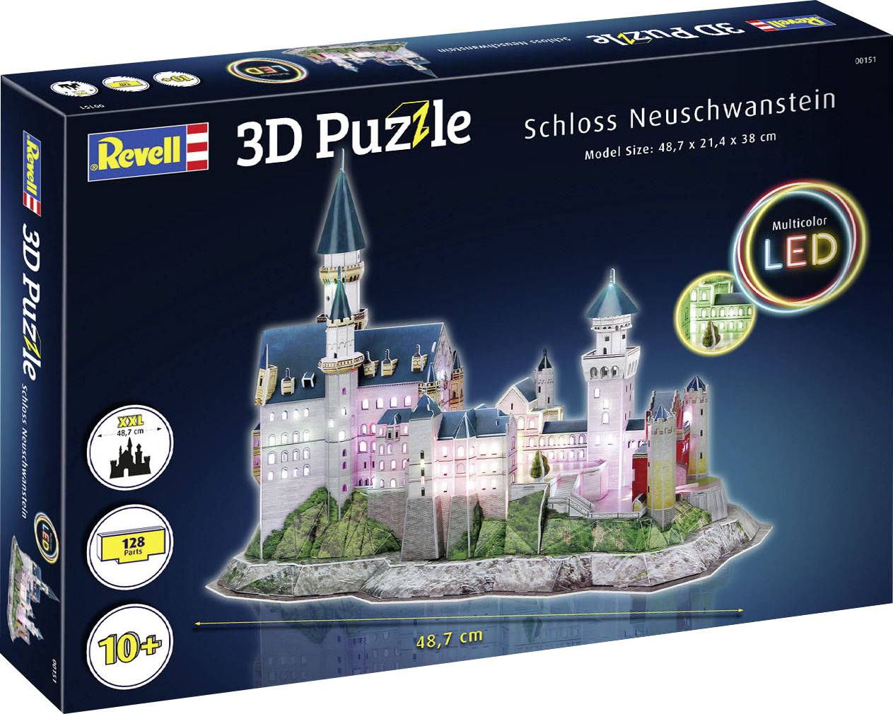 3D Puzzle Revell - Castelul Neuschwanstein cu iluminare LED