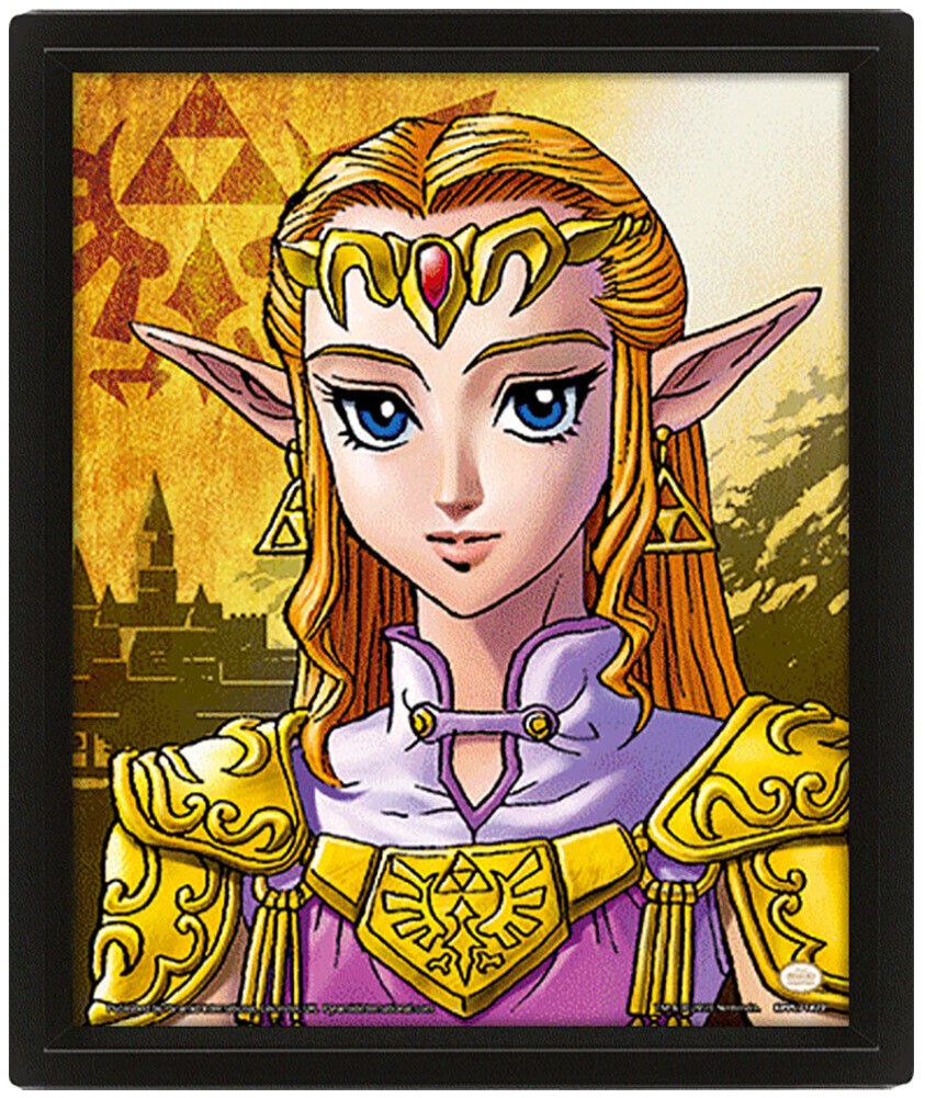 Afiș înrămat 3D Pyramid Games: The Legend of Zelda - Zelda to Sheik