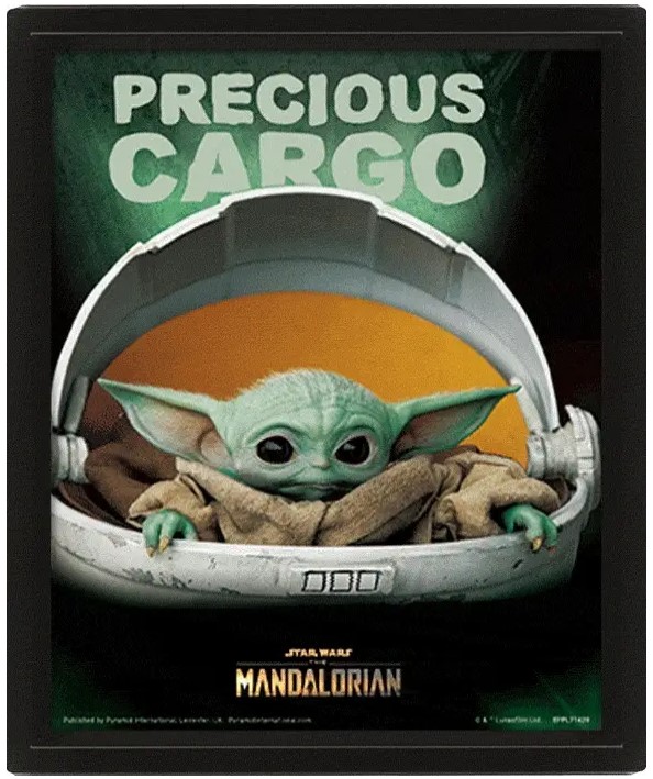 Afiș înrămat 3D Pyramid Television: The Mandalorian - Precious Cargo