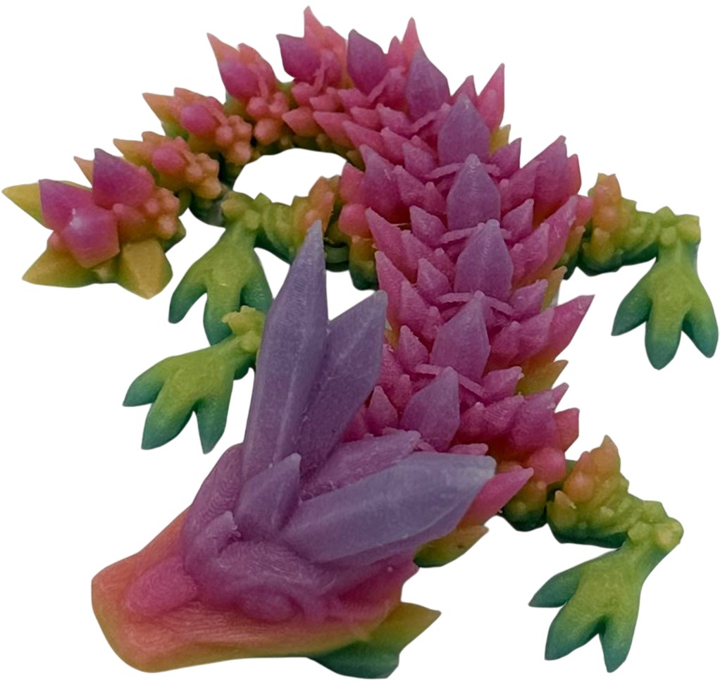 3D Print 3D Morph Lab - Pui de dragon, cristal, gradient, curcubeu, luminescent