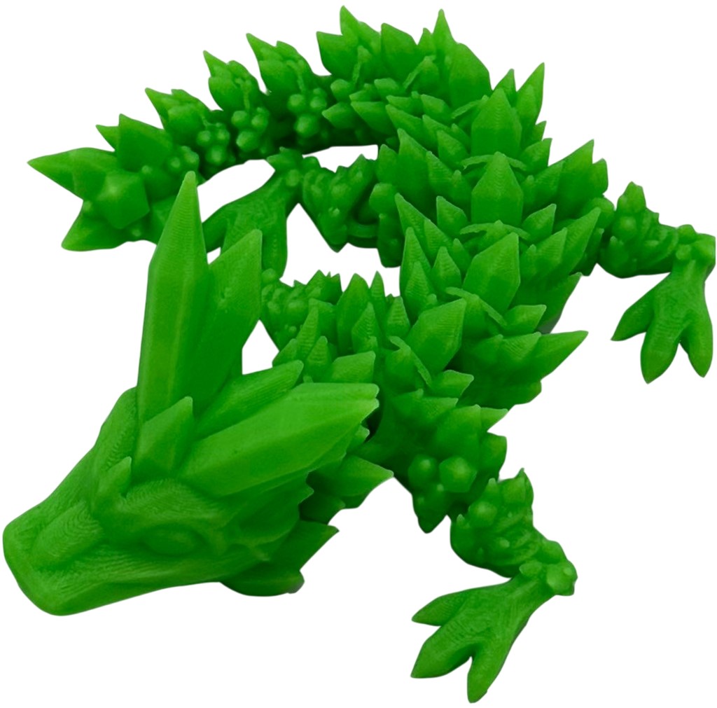 3D Print 3D Morph Lab - Pui de dragon, cristal, verde, luminescent