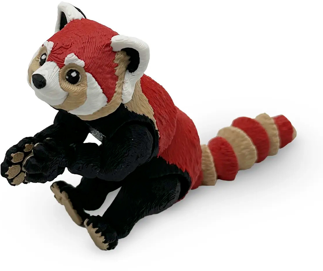Print 3D de la 3D Morph Lab  - Panda roșu, mediu, roșu