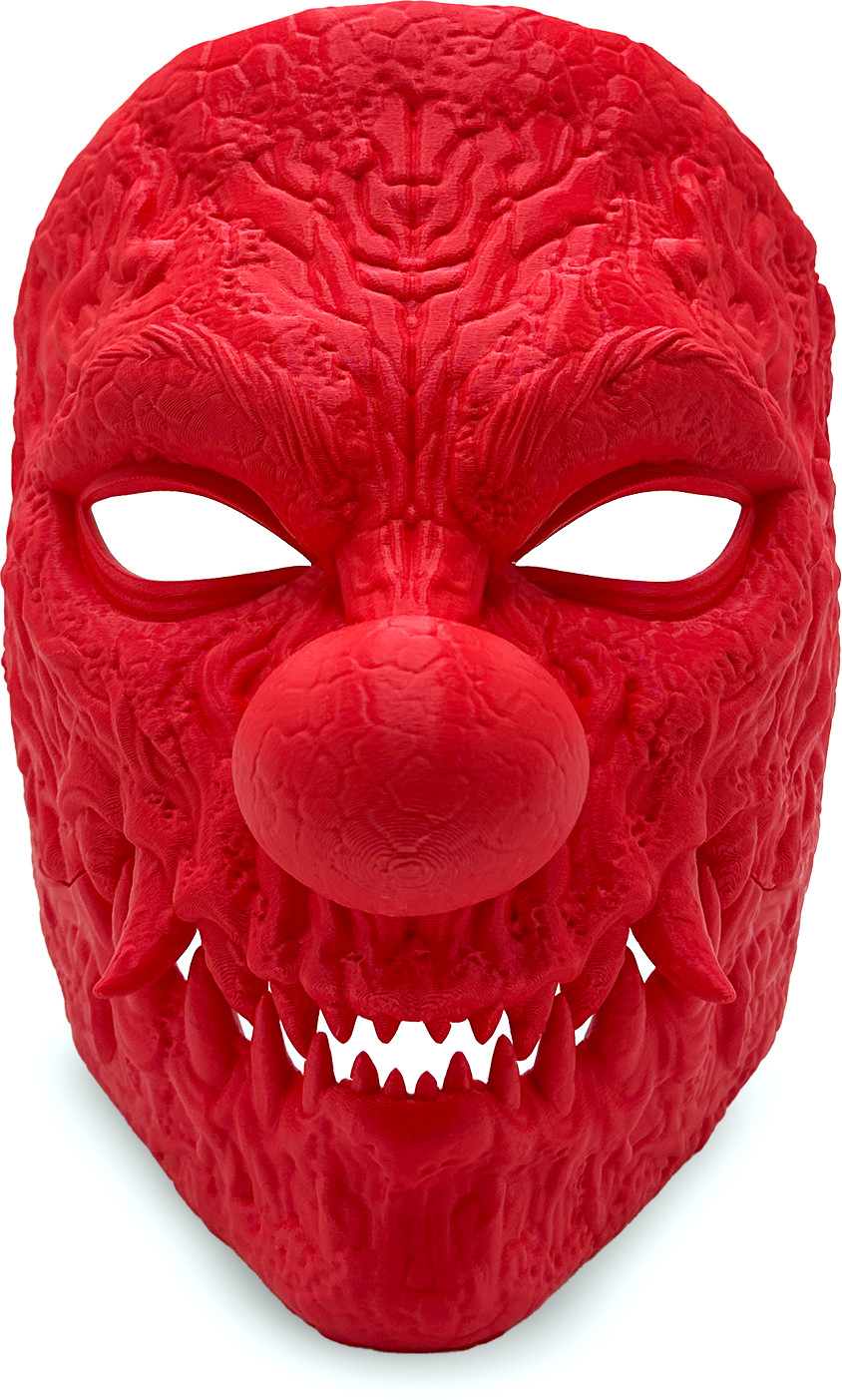 Print 3D de la 3D Morph Lab  - Clown, mască de față, roșie
