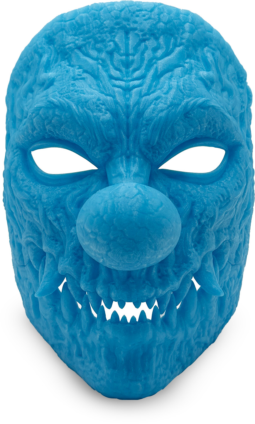 Print 3D de la 3D Morph Lab  - Clown, mască facială, albastră, luminescentă