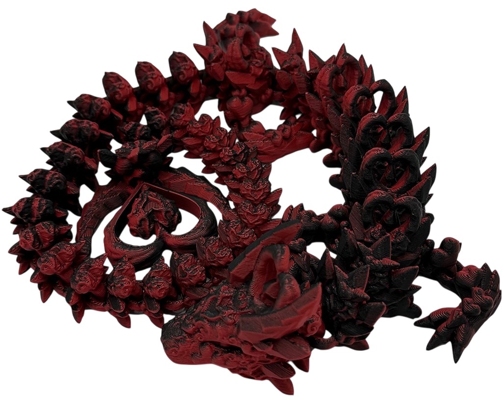 3D Print 3D Morph Lab - Dragon, Dark heart, negru-roșu