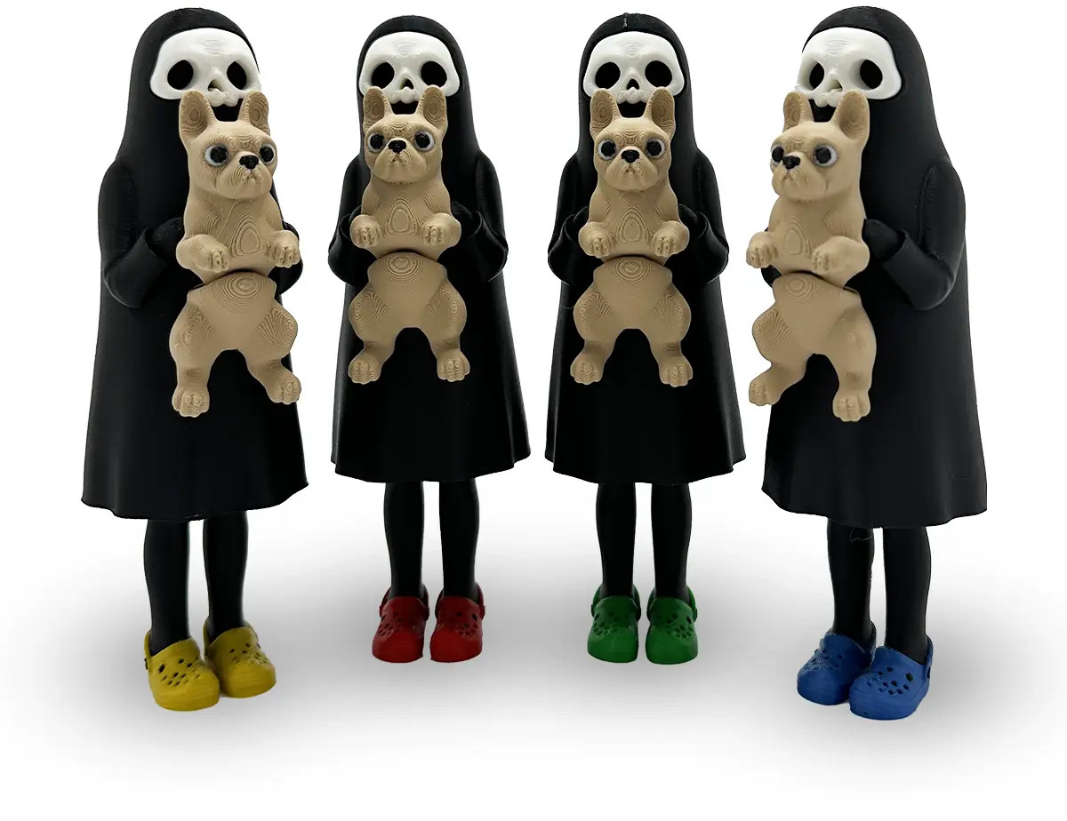 Print 3D de la 3D Morph Lab  - Figura Little Dark cu câine, sortiment
