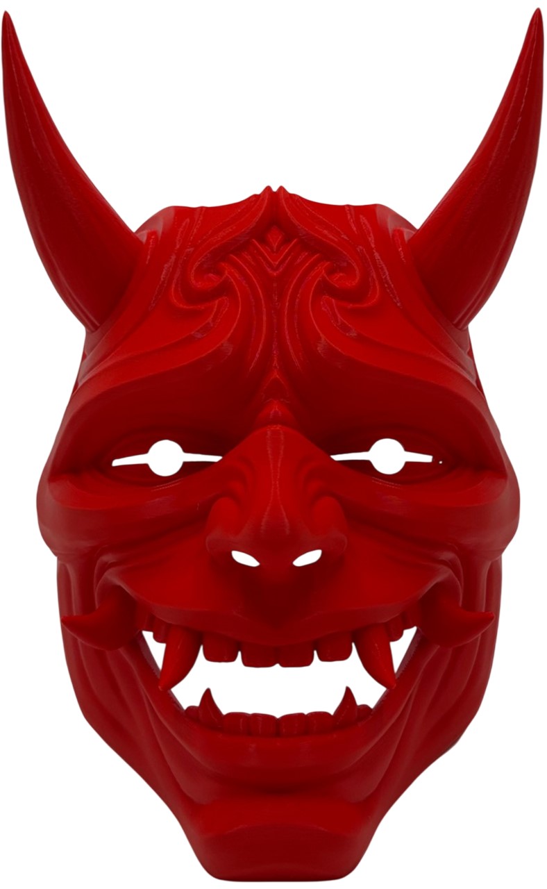 Print 3D  3D Morph Lab - Oni half, mască de față, roșie