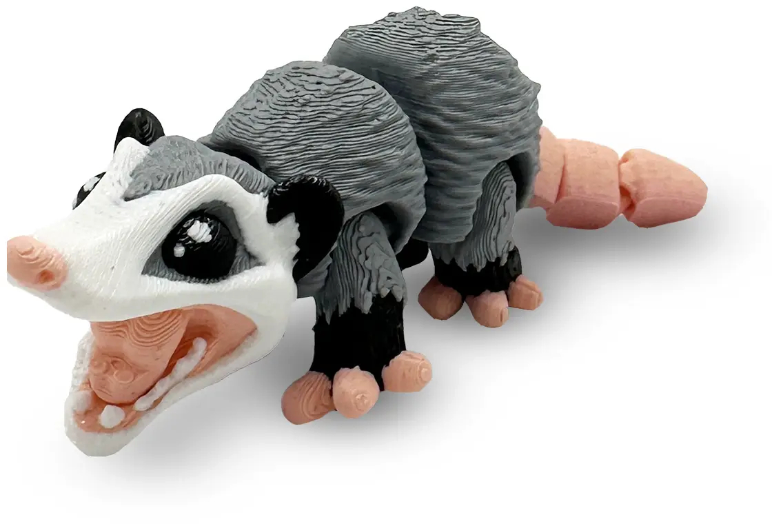 Print 3D de la 3D Morph Lab  - Opossum, mini, gri