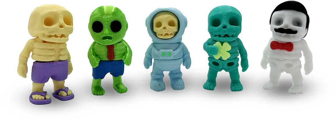 Print 3D de la 3D Morph Lab  - Schelet, mic, asortiment