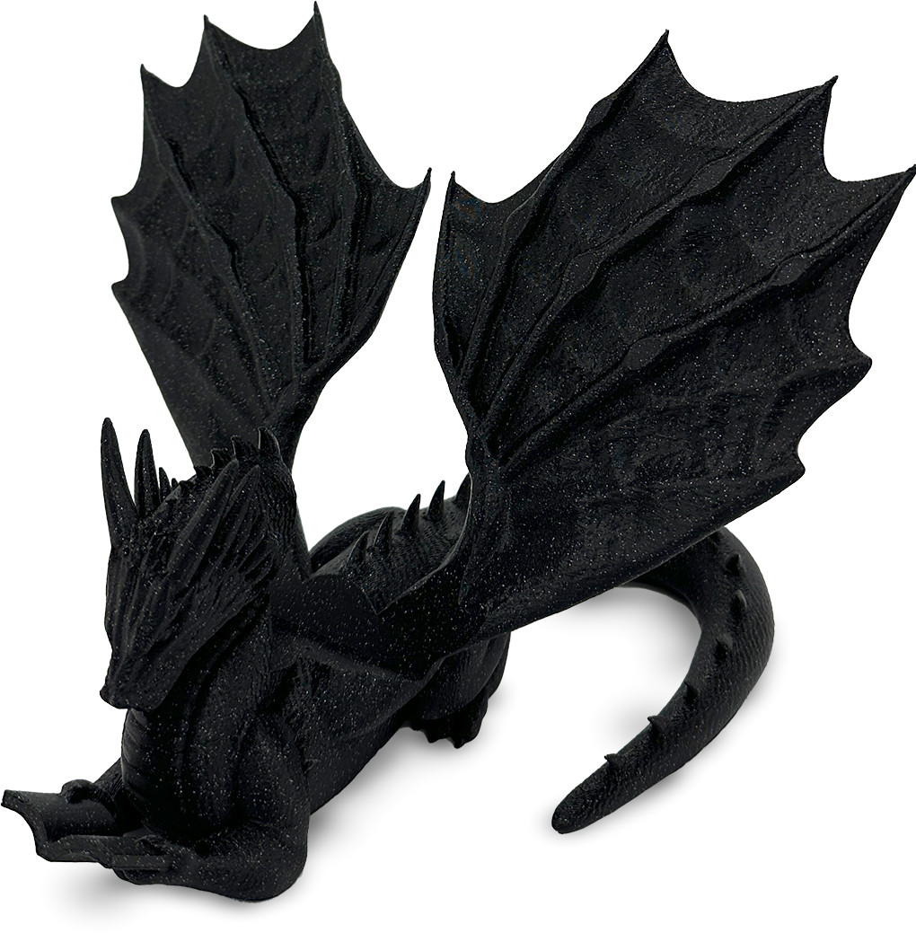 Print 3D de la 3D Morph Lab  - Suport de cărți, dragon, negru, spațiu