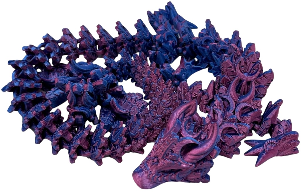 3D Print 3D Morph Lab - Dragon, Lunar, albastru-roșu