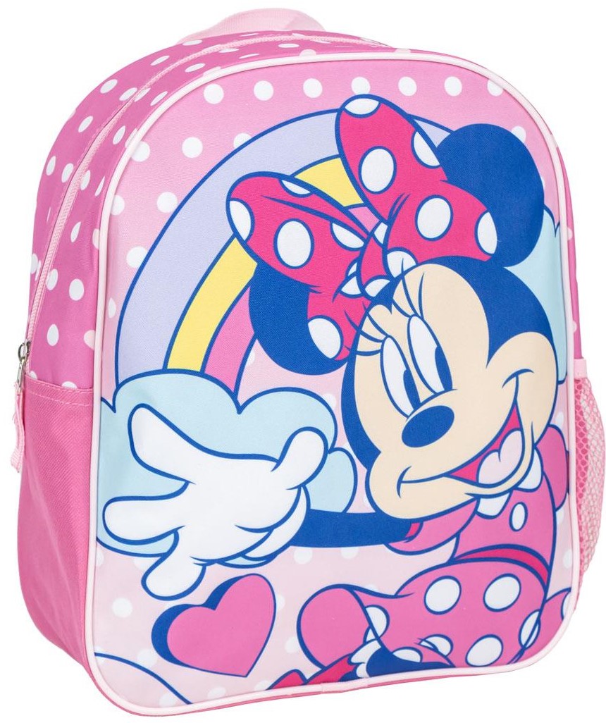 3D Ghiozdan de grădiniță  Cerda Minnie - Roz cu puncte albe