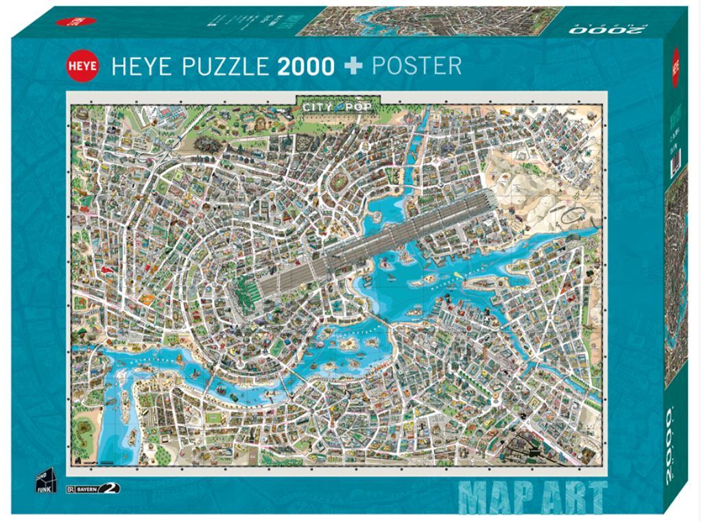 Puzzle Heye din 2000 de piese - Orasul muzicii pop