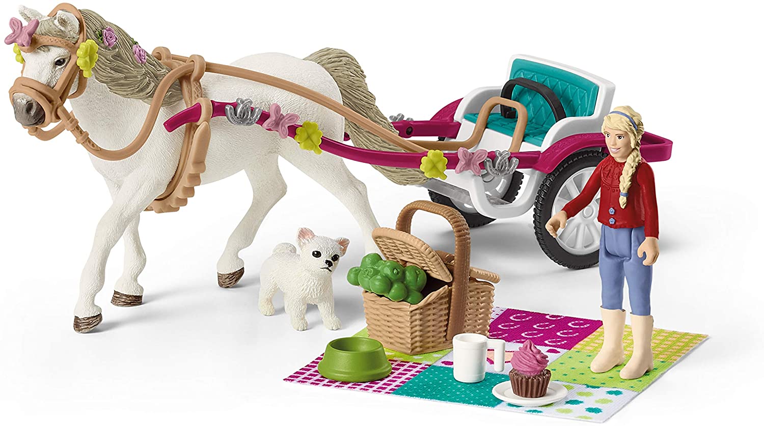 Set figurine Schleich Horse Club - Trasura pentru spectacol de cai