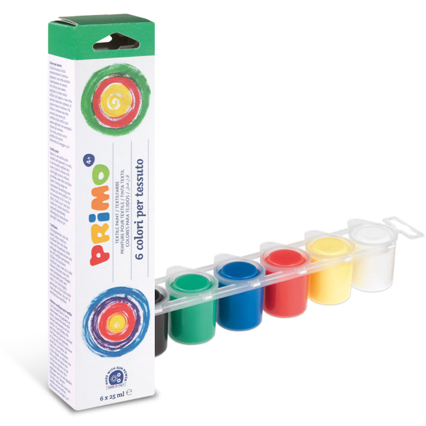 Vopsele textile Primo - 6 culori, 25 ml