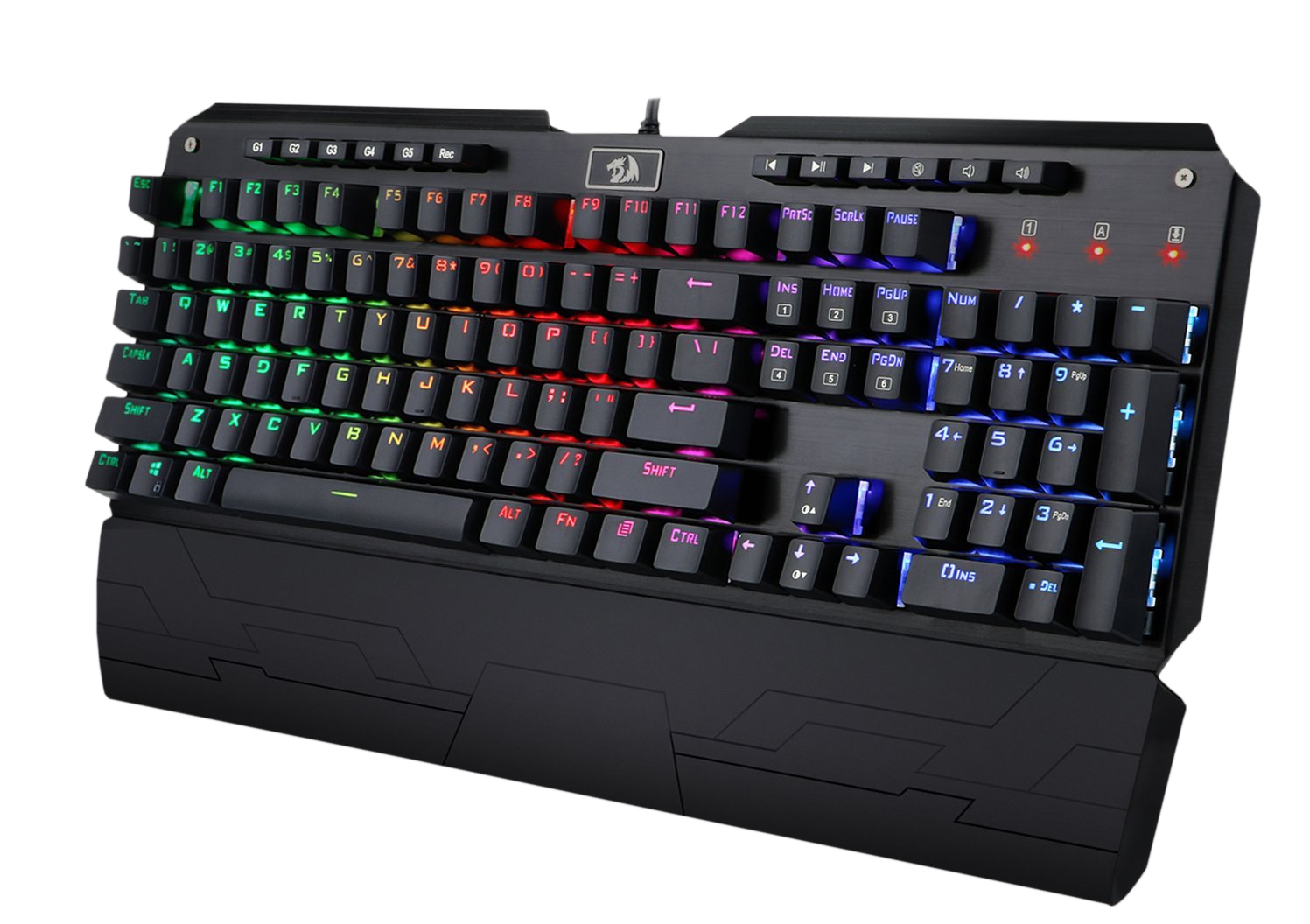 Tastatură mecanică Redragon - Indrah K555, Outemu, RGB, negru