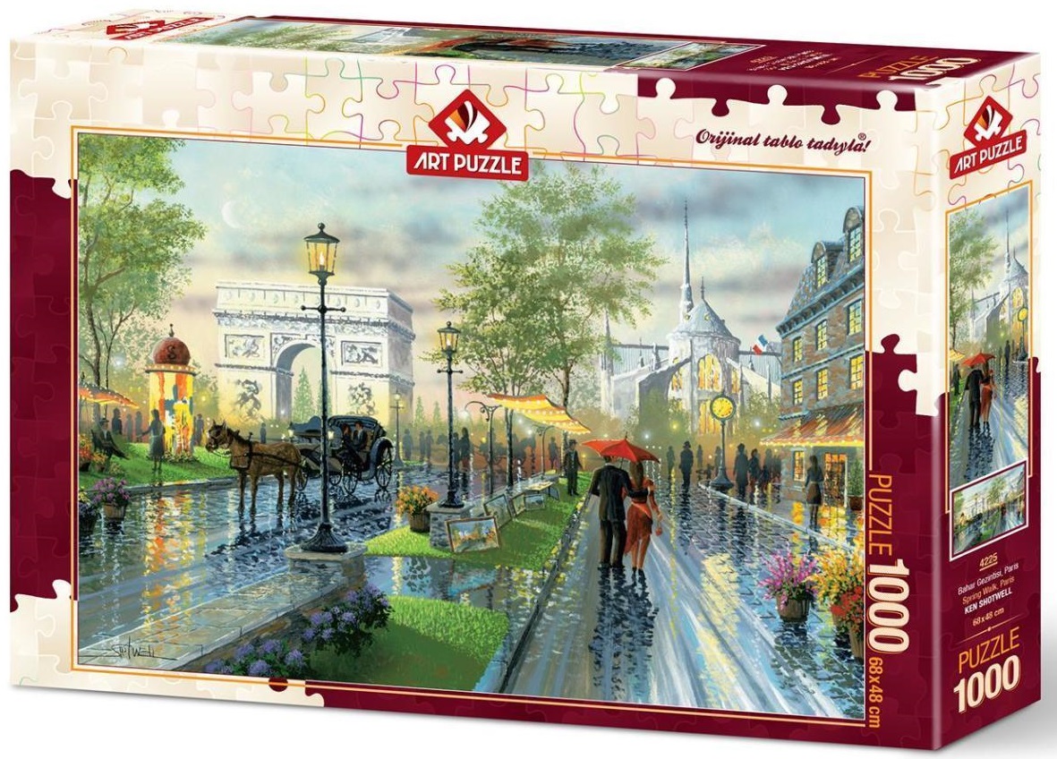 Puzzle Art Puzzle din 1000 de piese - Plimbare  de primavara, Paris, Ken Shotwell
