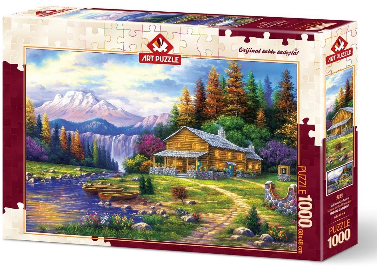 Puzzle Art Puzzle din 1000 de piese - Apusul la munte, Athuro Zaraga