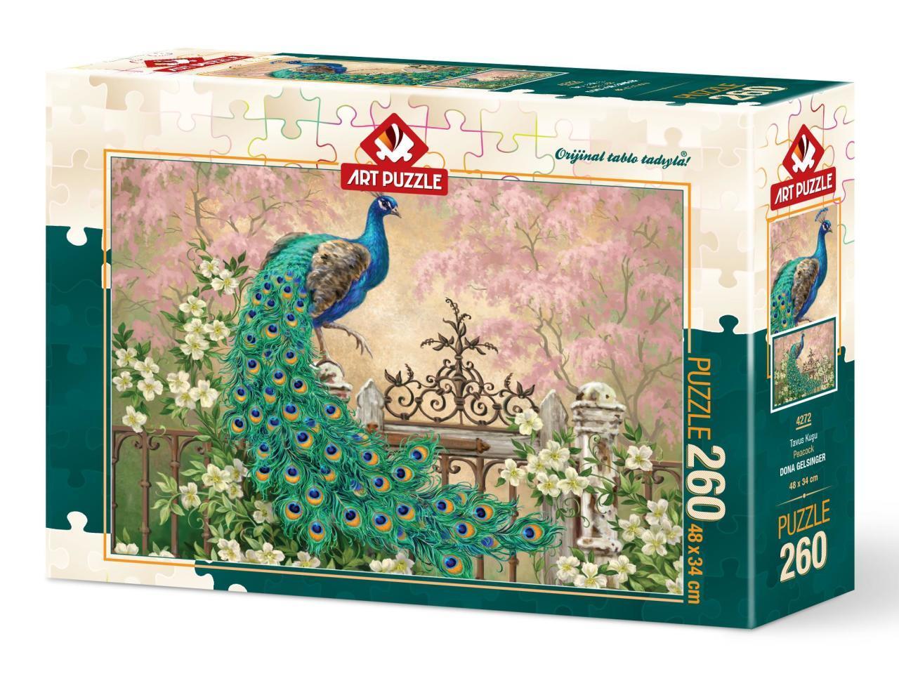 Puzzle Art Puzzle din 260 de piese - Paun, Dona Gelsinger