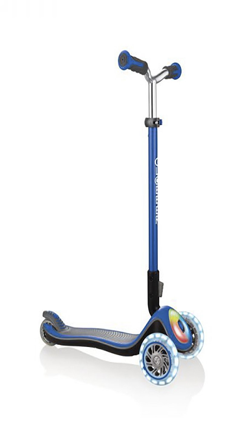 Trotinetă Globber Elite Prime cu roti luminoase - Albastră