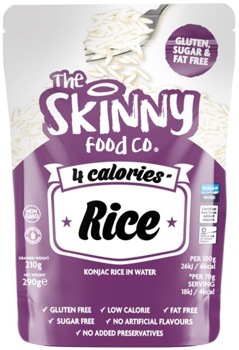 4 Calories Konjac Skinny Rice, 290 g, Skinny Food Co