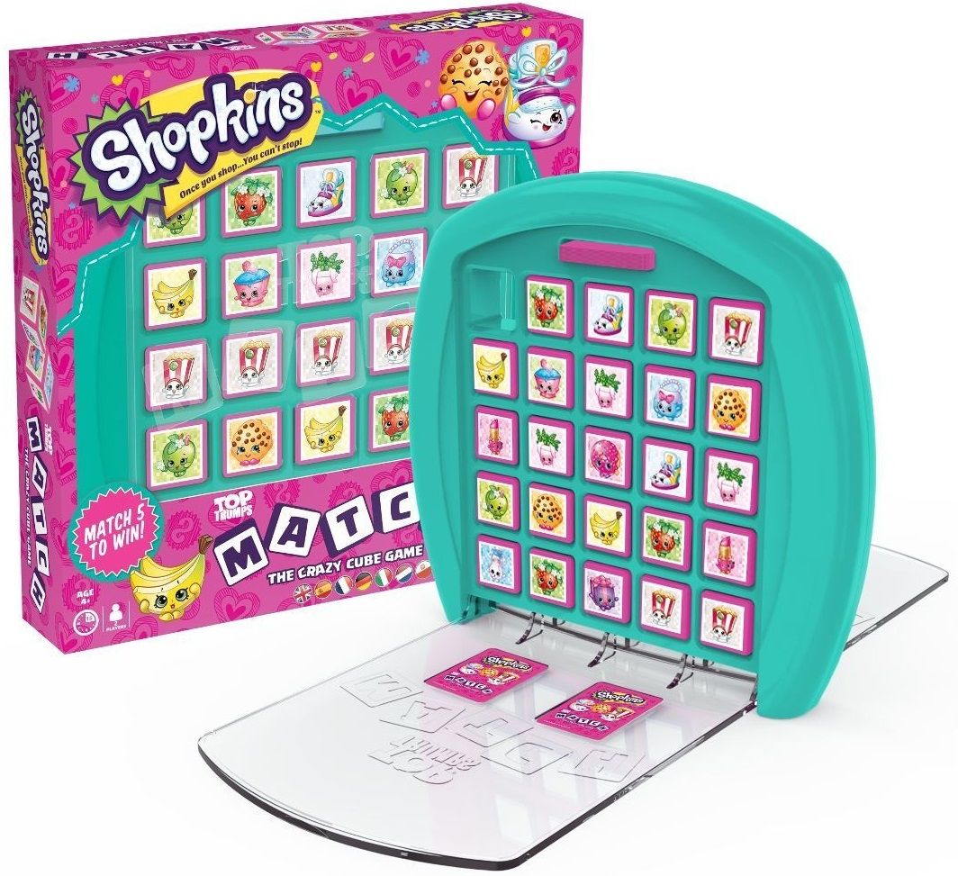 Joc cu cărți și cuburi Top Trumps Match - Shopkins