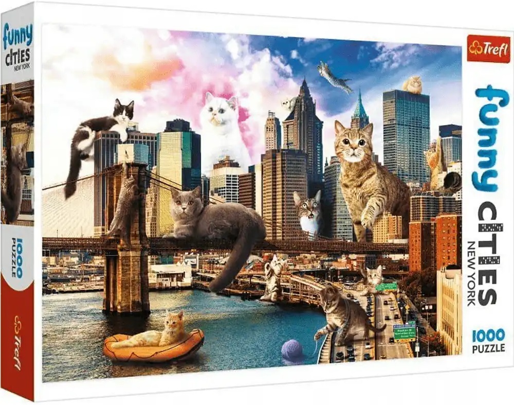 Puzzle Trefl din 1000 de piese - Pisici in New York