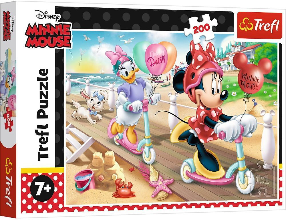 Puzzle Trefl din 200 de piese - Minnie on the Beach