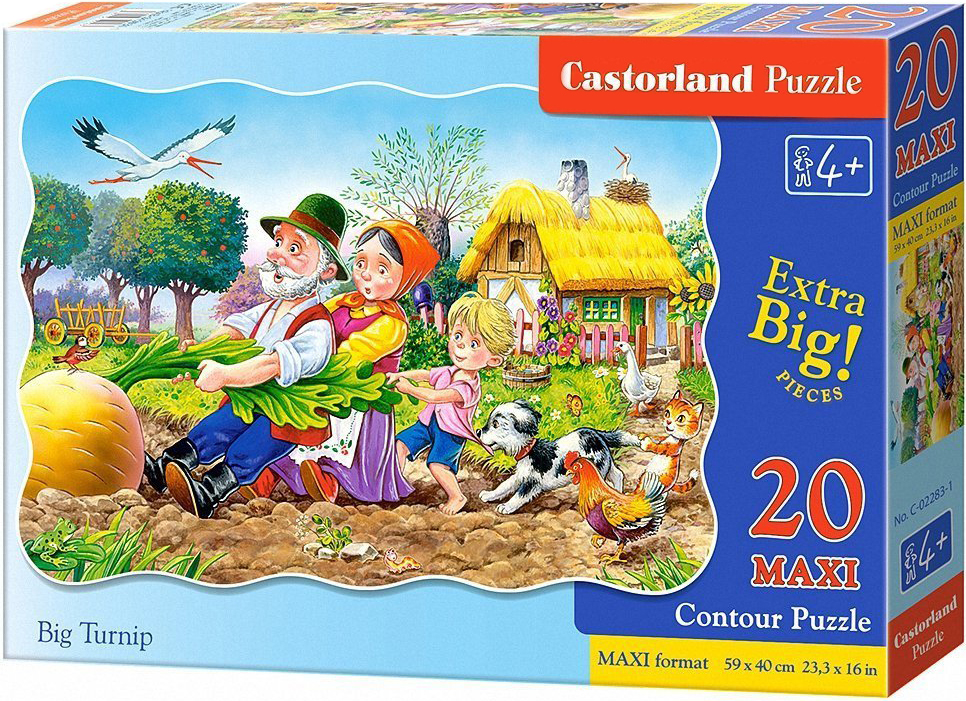 Puzzle Castorland din 20 XXL de piese - Bunicul scoate napul