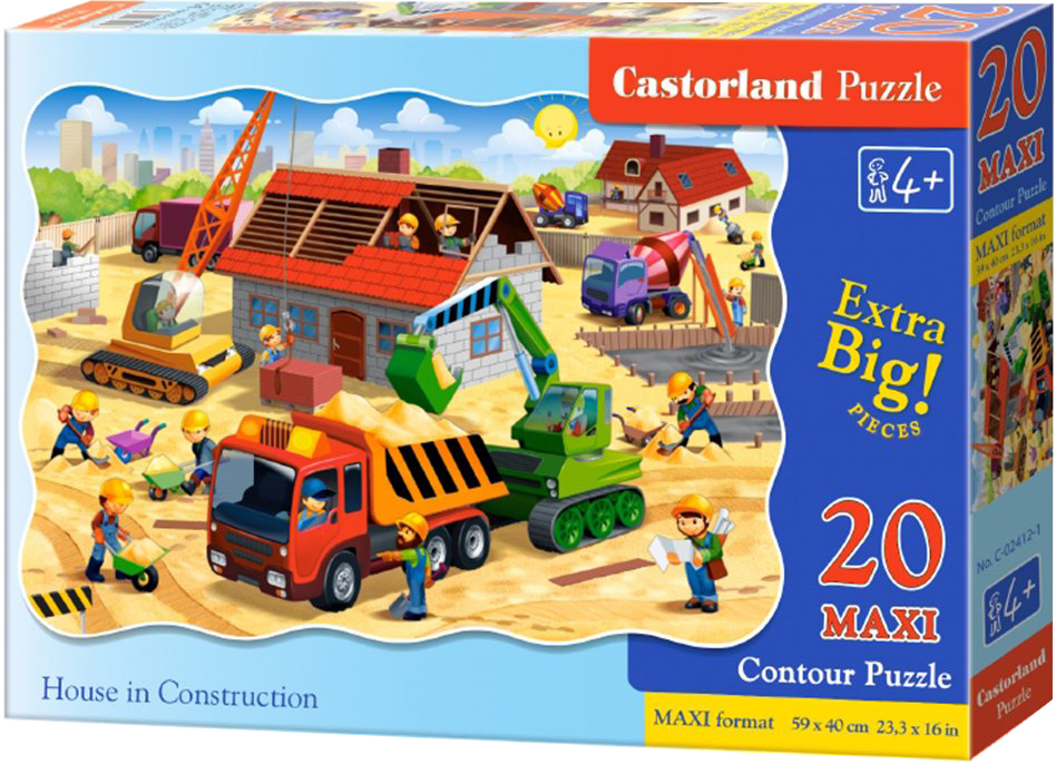 Puzzle Castorland din 20 XXL de piese - Casa in constructie