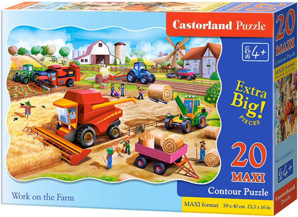 Puzzle Castorland din 20 XXL de piese - Munca la ferma