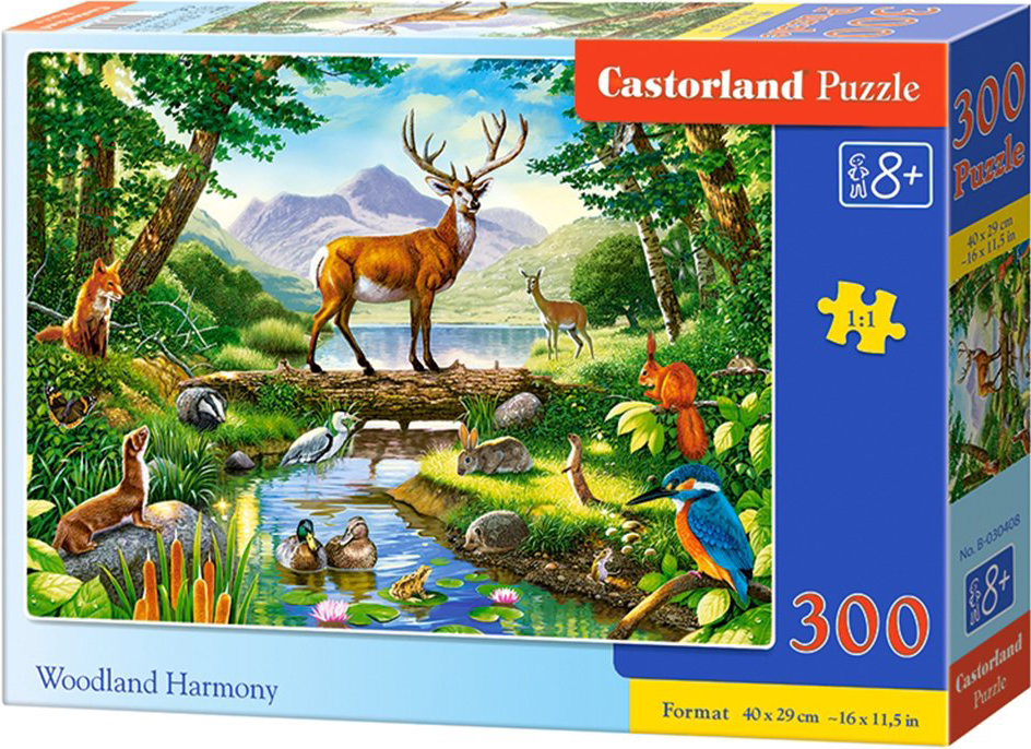 Puzzle Castorland din 300 de piese - Armonia padurii