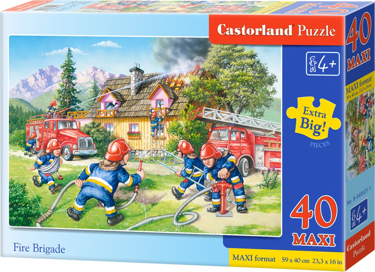 Puzzle Castorland din 40 XXL de piese - Pompieri