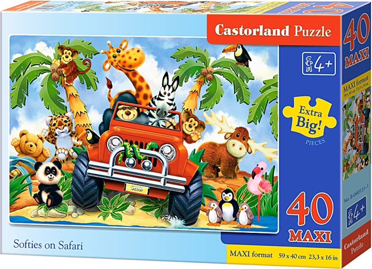 Puzzle Castorland din 40 XXL de piese - Animale Safari