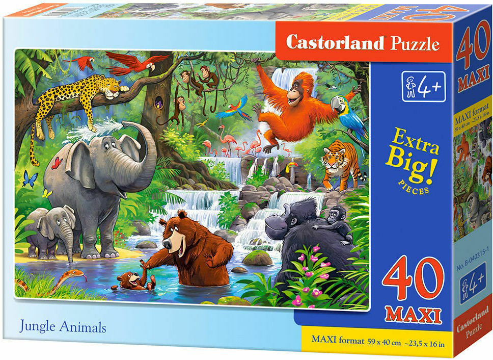 Puzzle Castorland din 40 XXL de piese - Animale in jungla