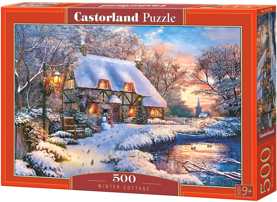 Puzzle Castorland din 500 de piese - Casa de iarna, Dominic Davison