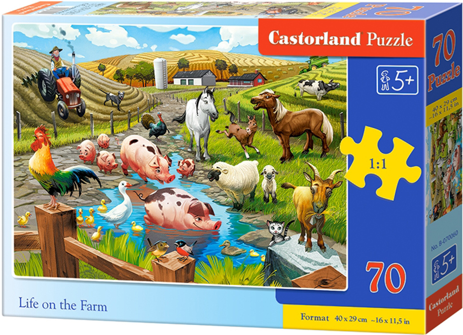 Puzzle Castorland din 70 de piese - Viata la ferma