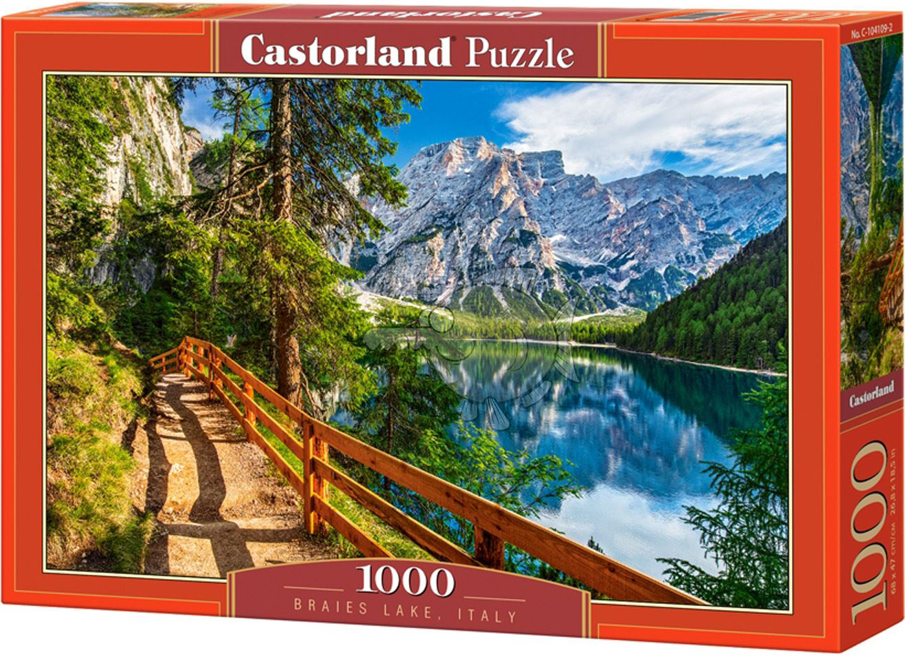 Puzzle Castorland din 1000 de piese - Braies Lake, Italy