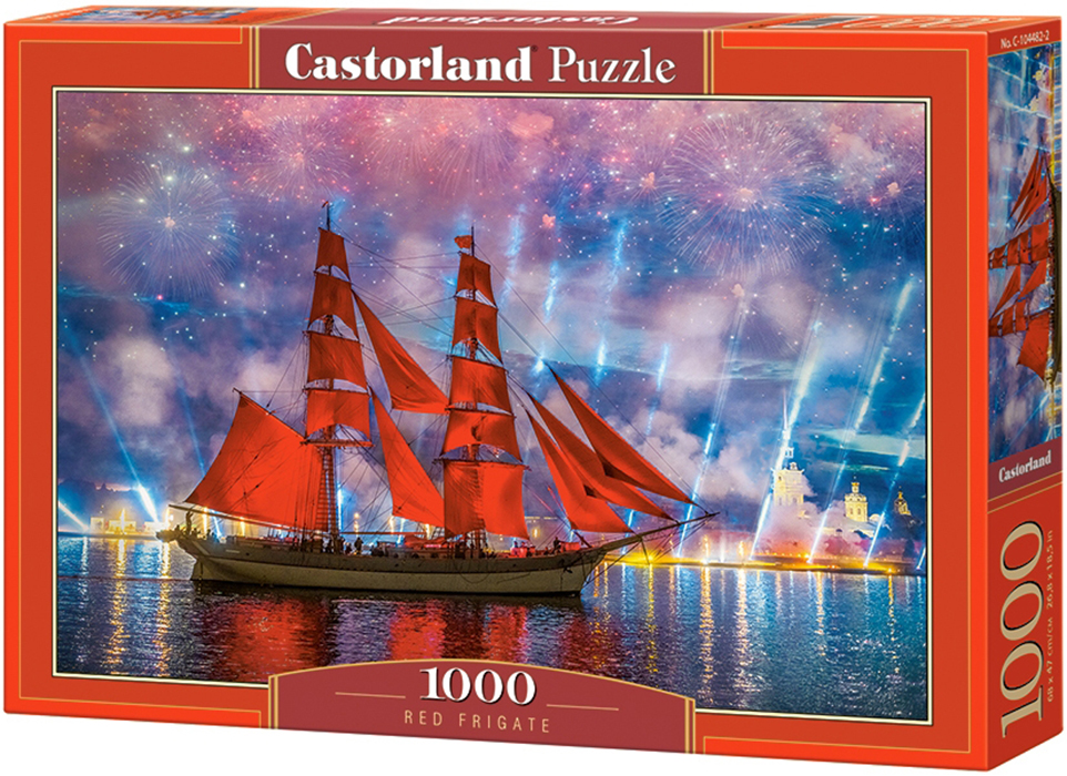 Puzzle Castorland din 1000 de piese - Fregata rosie