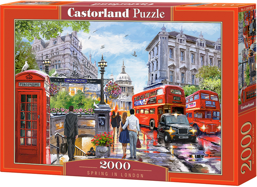Puzzle Castorland din 2000 de piese - Primavara la Londra