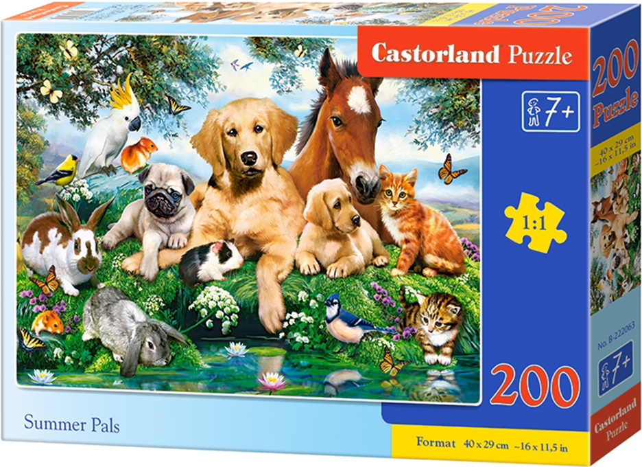 Puzzle Castorland din 200 de piese - Prieteni langa rau vara