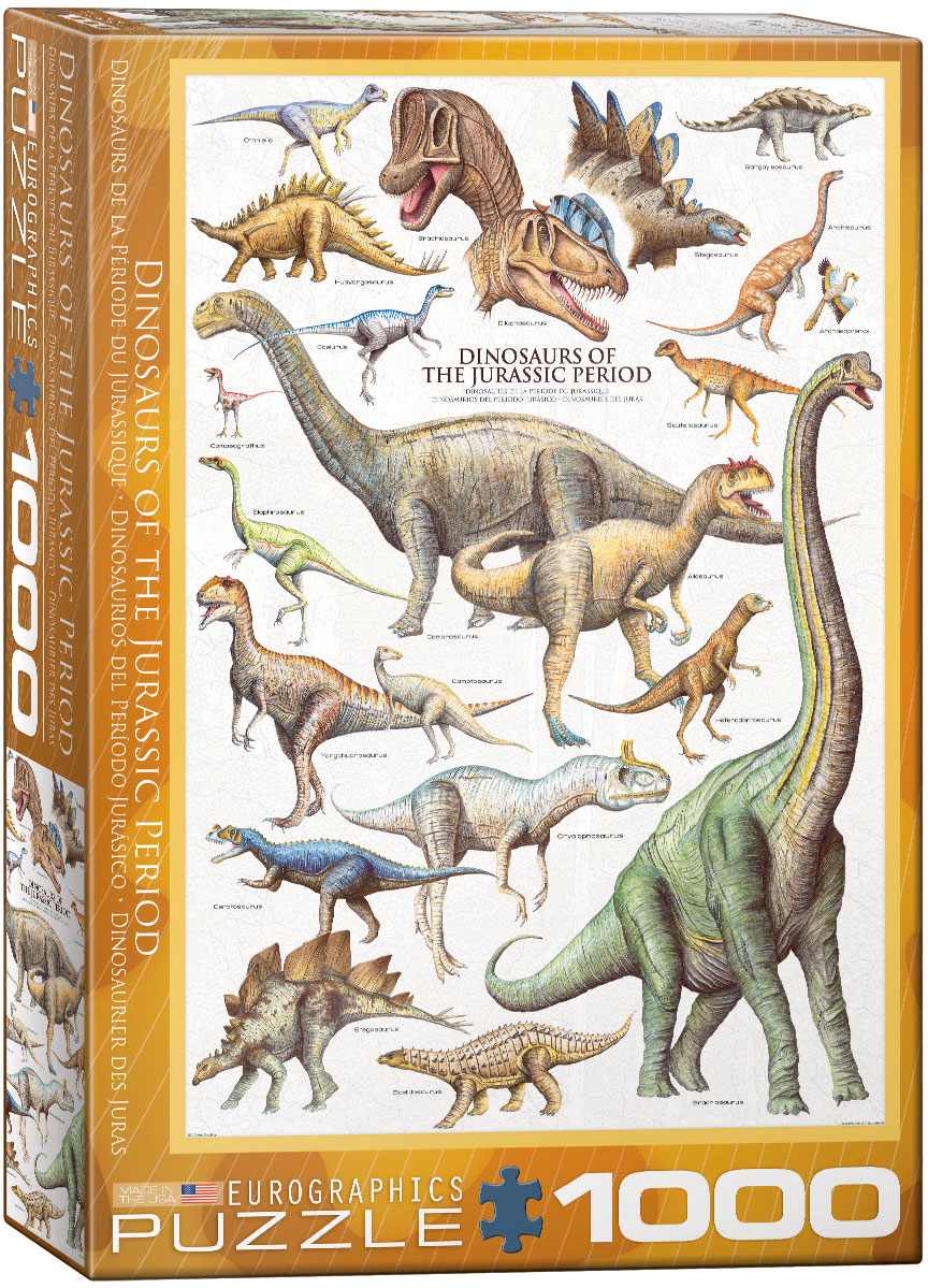 Puzzle Eurographics din 1000 de piese - Dinozauri Jurasicul