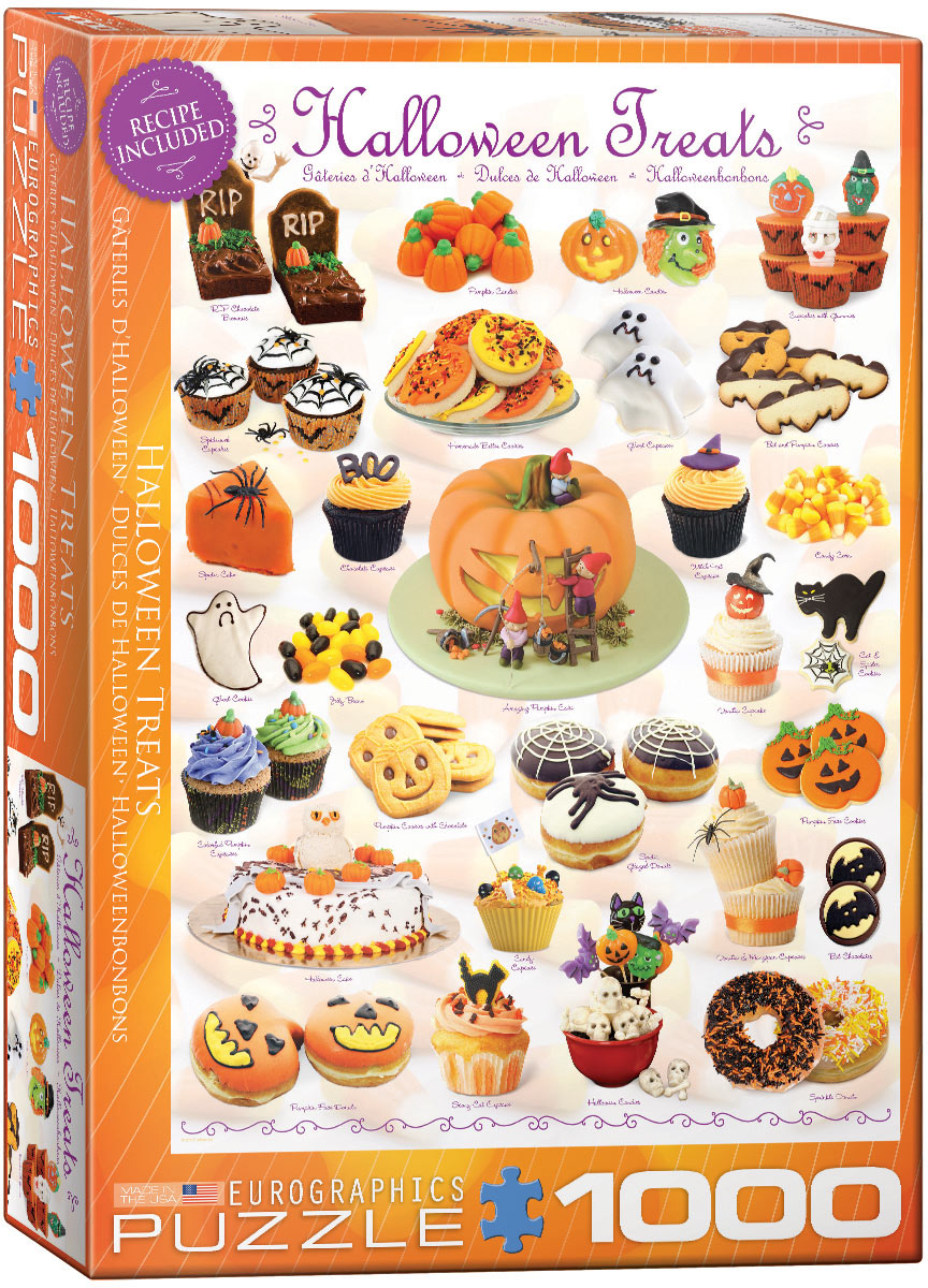 Puzzle Eurographics din 1000 de piese - Dulciuri pentru Halloween