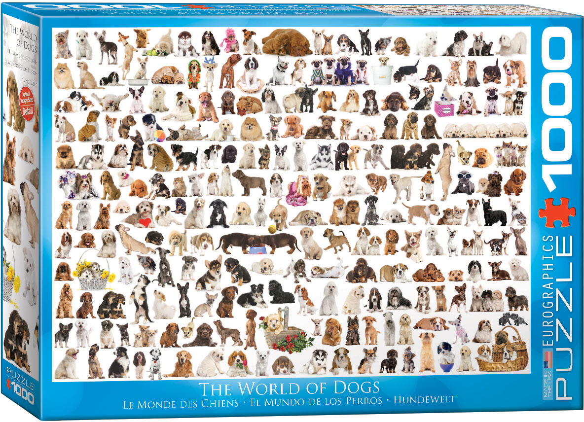 Puzzle Eurographics din 1000 de piese - Lumea cateilor