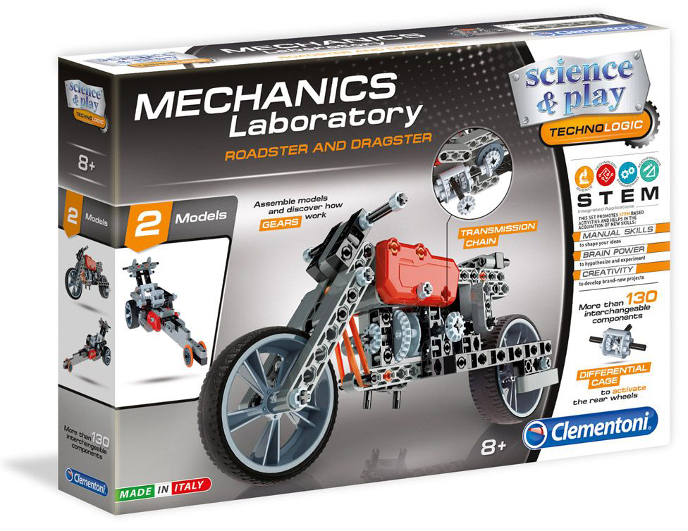 Constructor Clementoni Mechanics Laboratory - Motocicleta, 130 piese